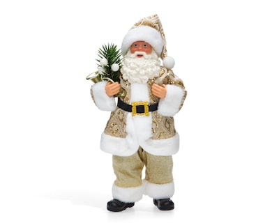 Foto 3 | Figura Decorativa de Santa Claus Navideña Golden Claus de Plástico