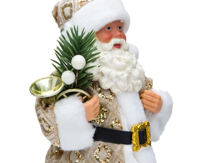 Foto 4 | Figura Decorativa de Santa Claus Navideña Golden Claus de Plástico