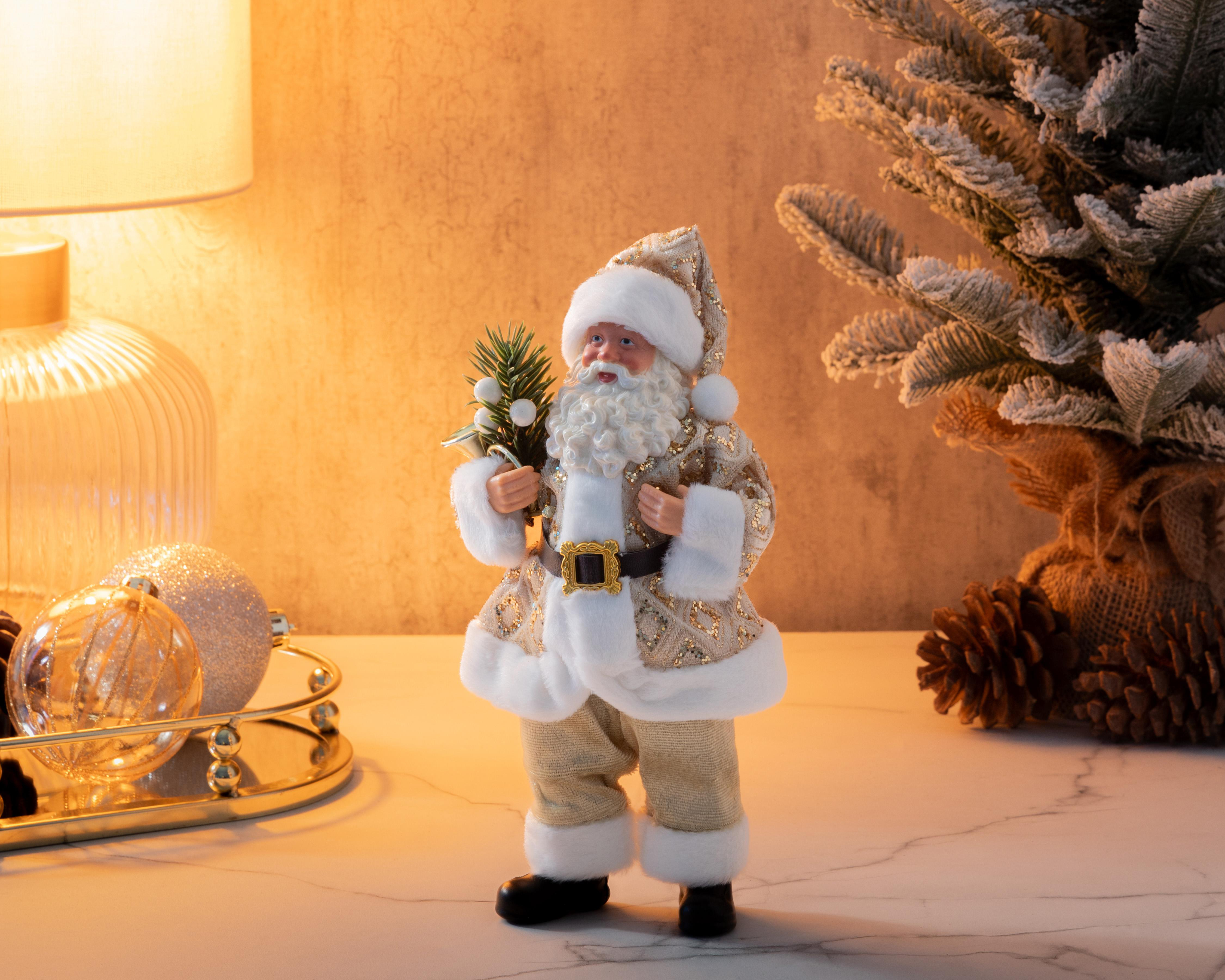 Foto 6 pulgar | Figura Decorativa de Santa Claus Navideña Golden Claus de Plástico