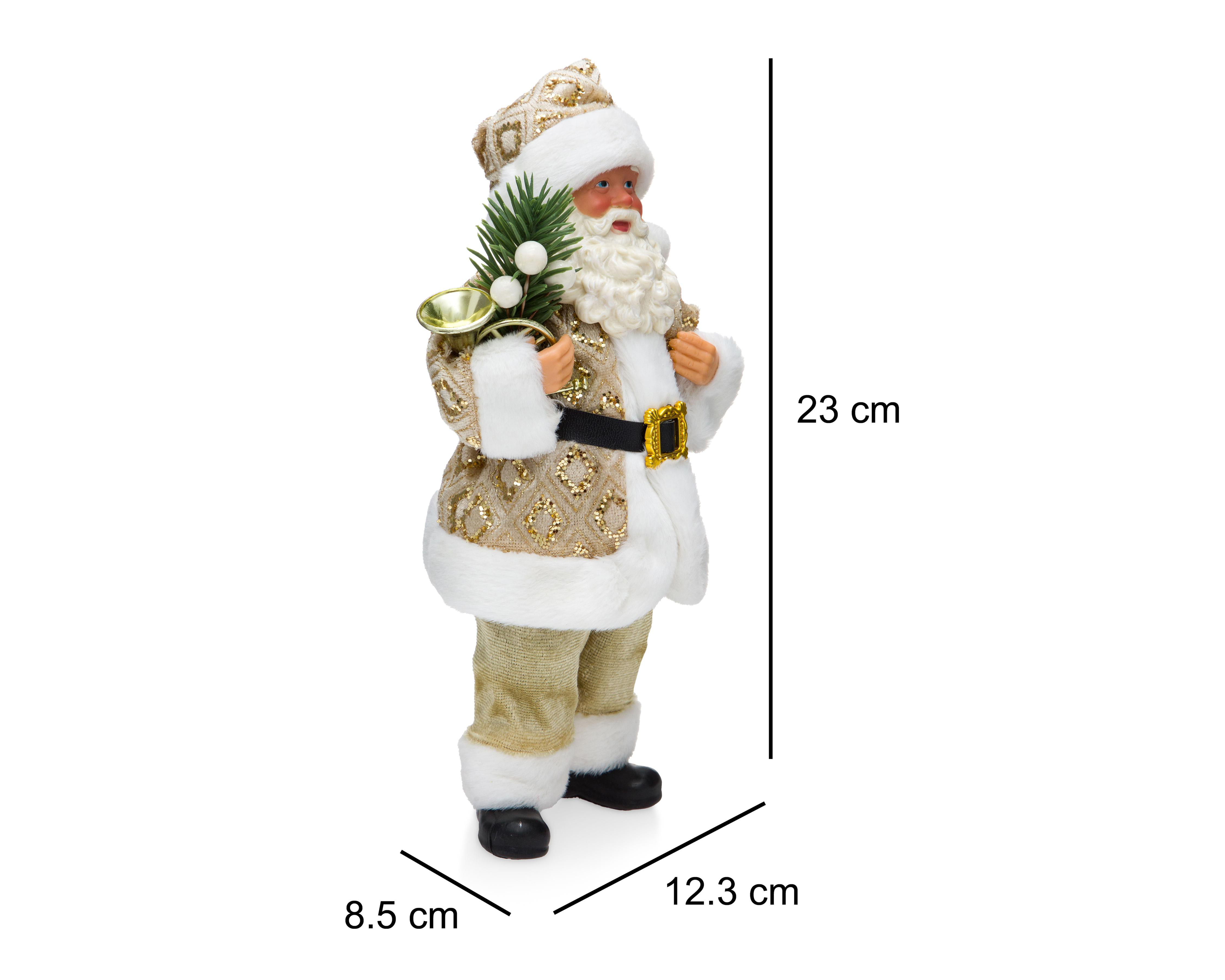 Foto 7 pulgar | Figura Decorativa de Santa Claus Navideña Golden Claus de Plástico