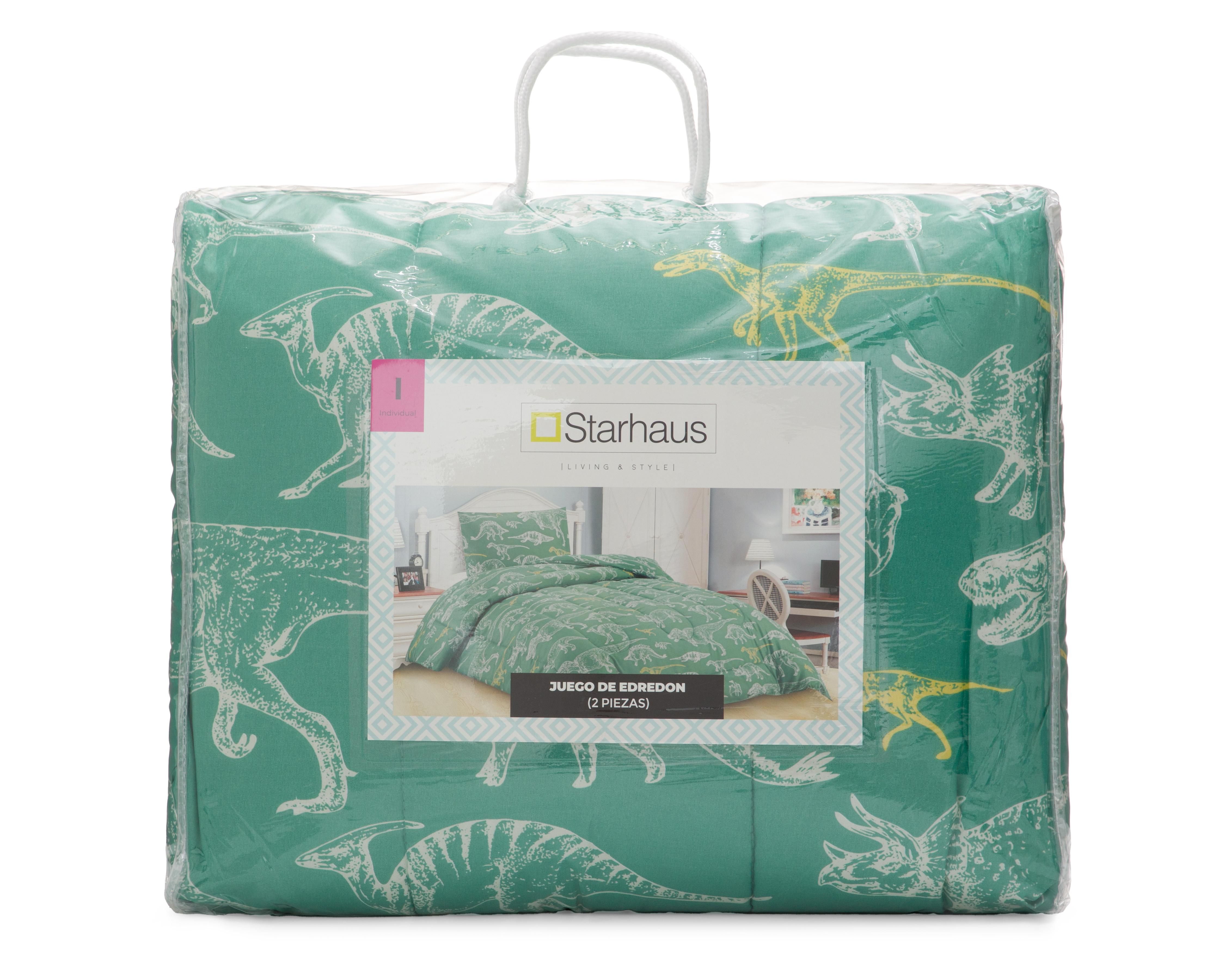 Foto 5 | Edredón Individual con Funda para Almohada Starhaus Yeno Dinosaurios 2 Piezas