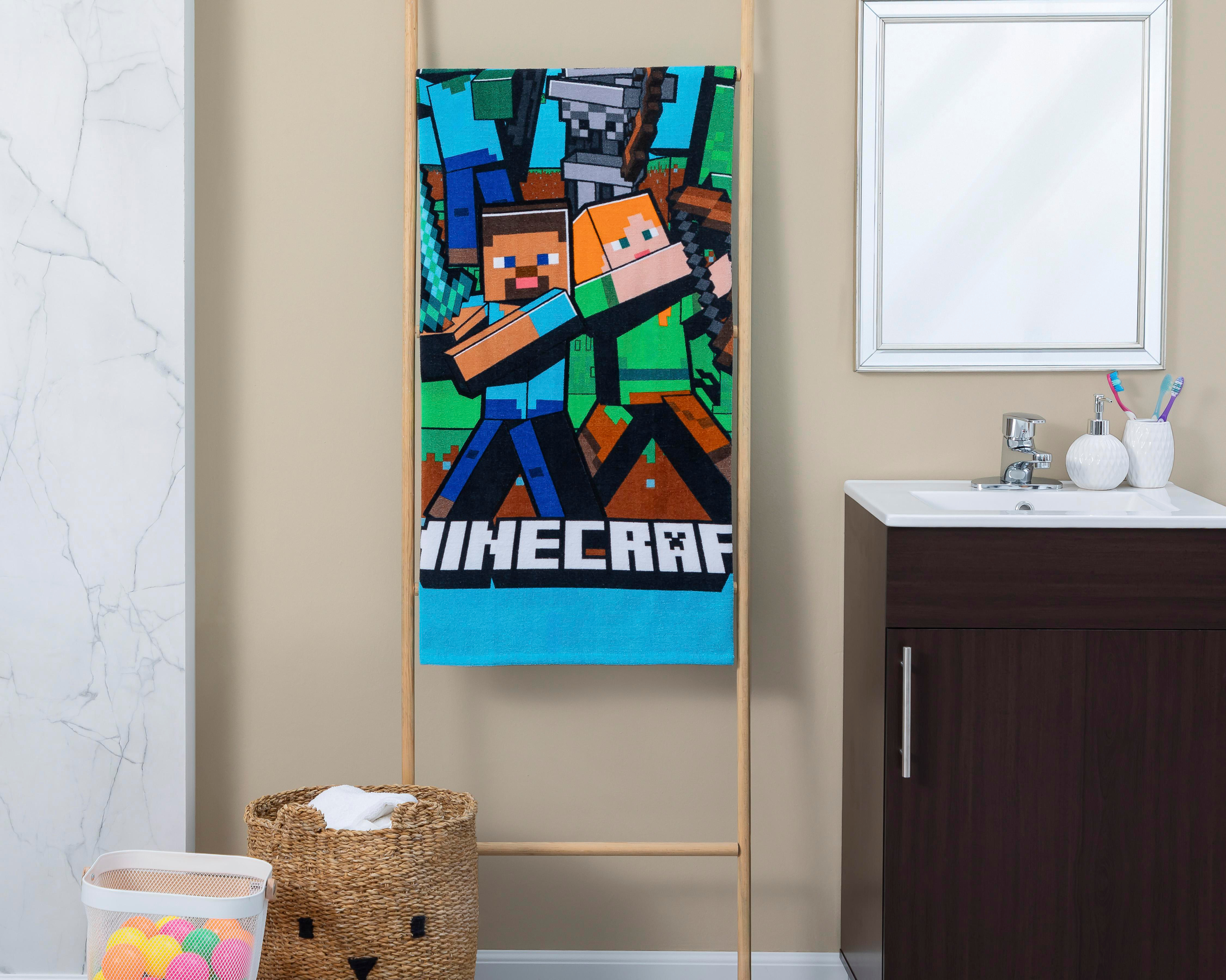 Foto 4 | Toalla de Baño Minecraft Estampada