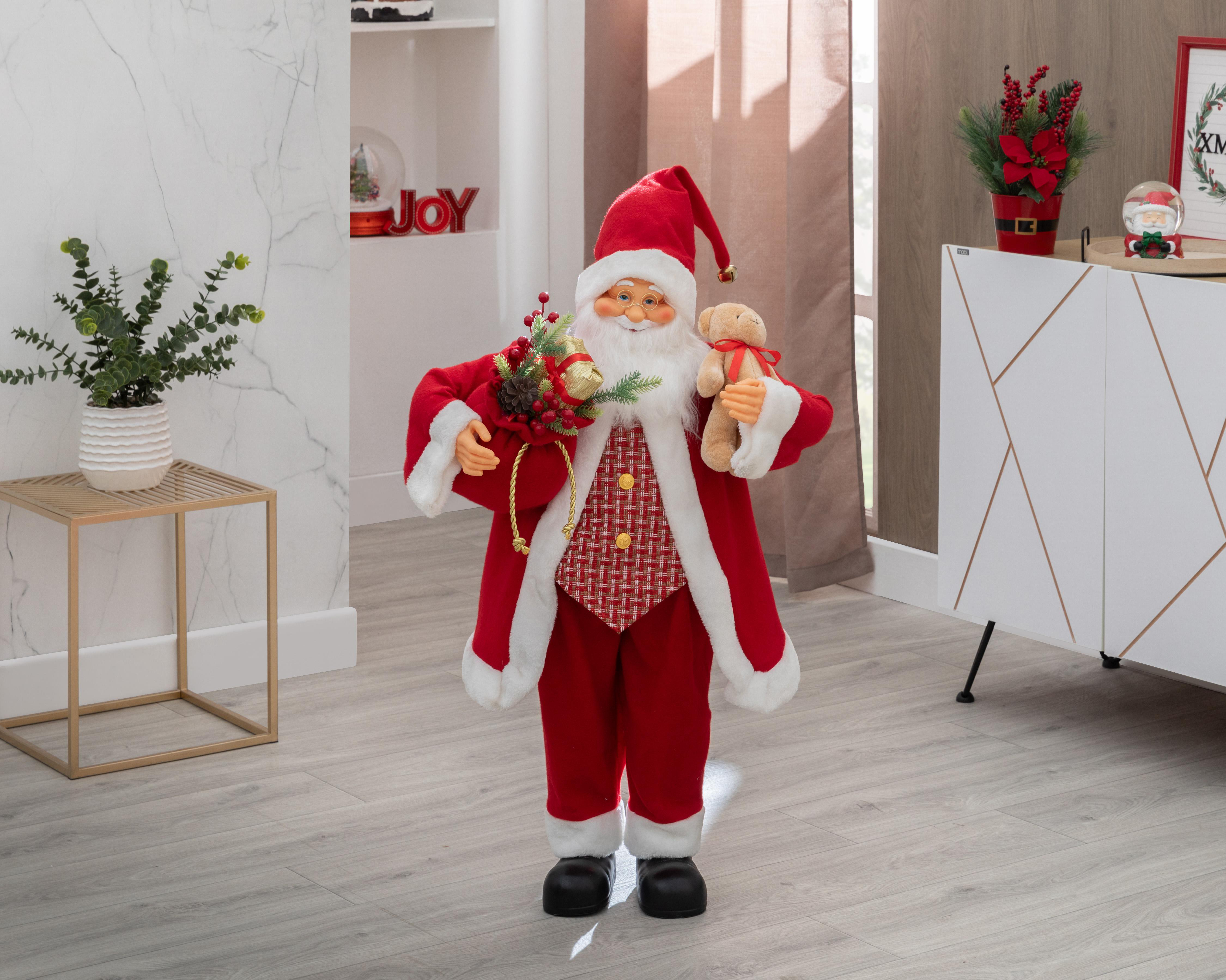 Foto 6 pulgar | Figura Decorativa Navideña Papa Noel de Plástico
