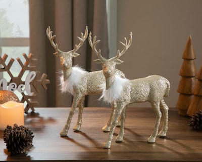 Foto 6 | Figura Decorativa de Reno Navideño Dashers de Plástico 2 Piezas