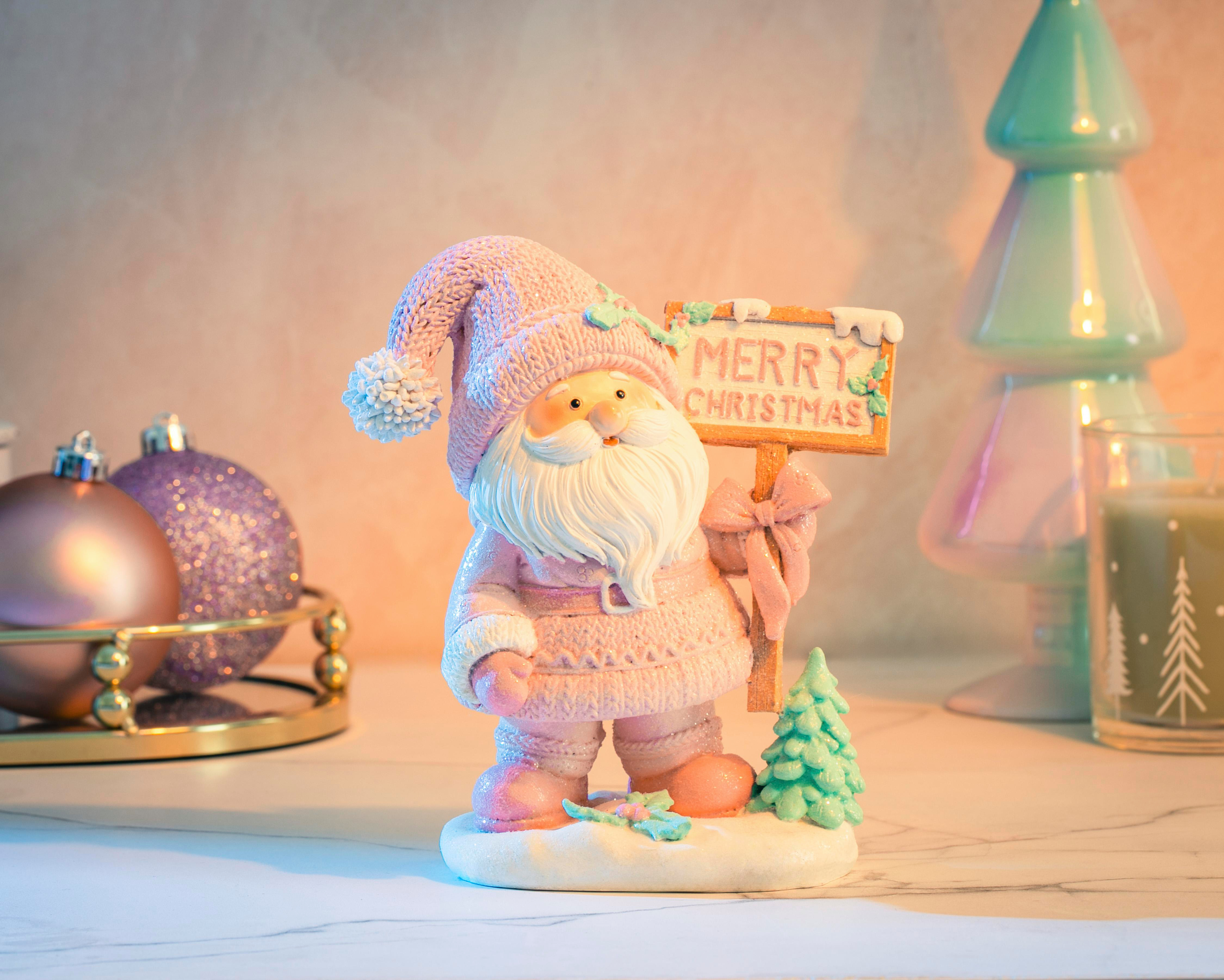 Foto 6 pulgar | Figura Decorativa Santa de Navidad Merry Ginger de Poliresina
