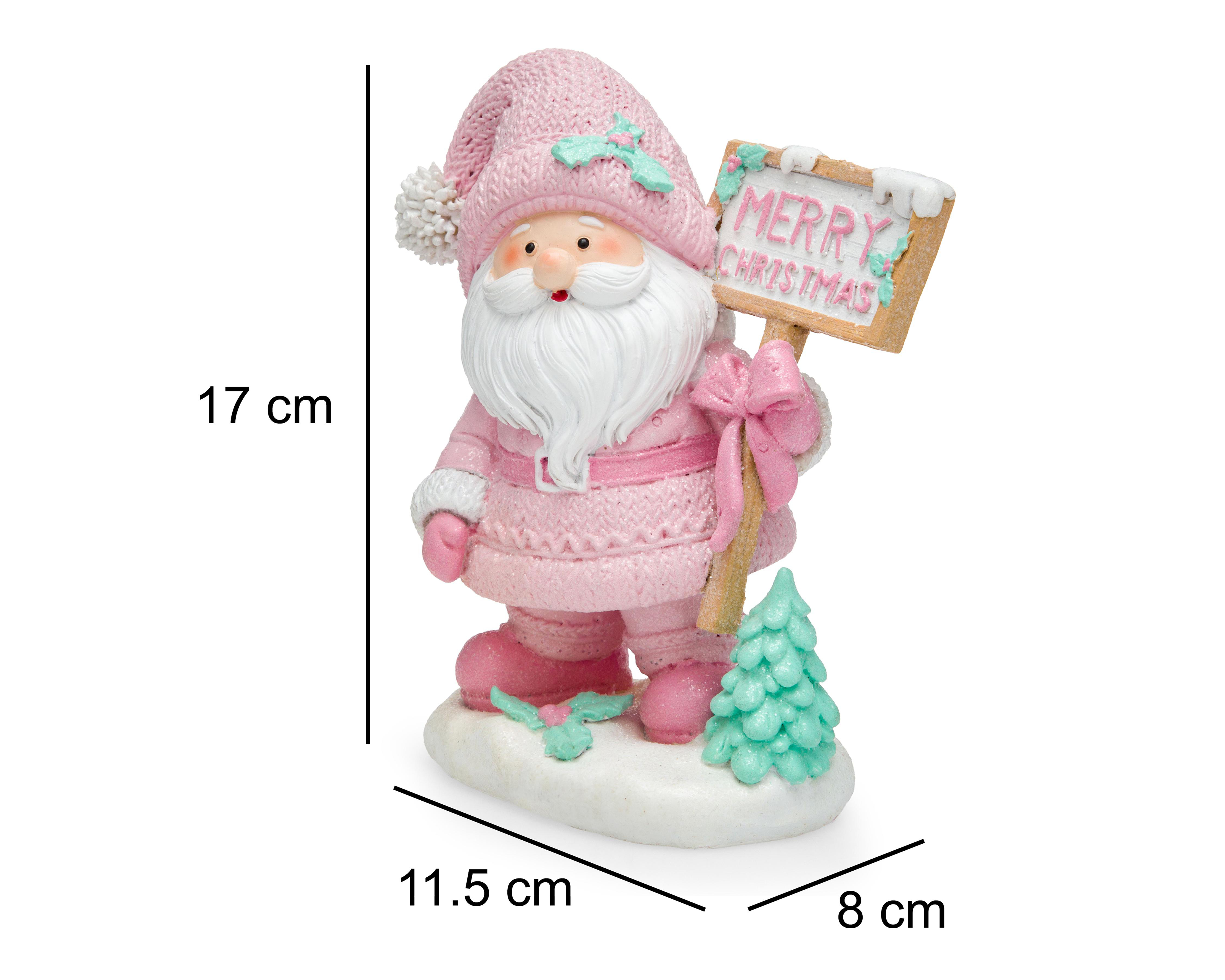 Foto 7 pulgar | Figura Decorativa Santa de Navidad Merry Ginger de Poliresina