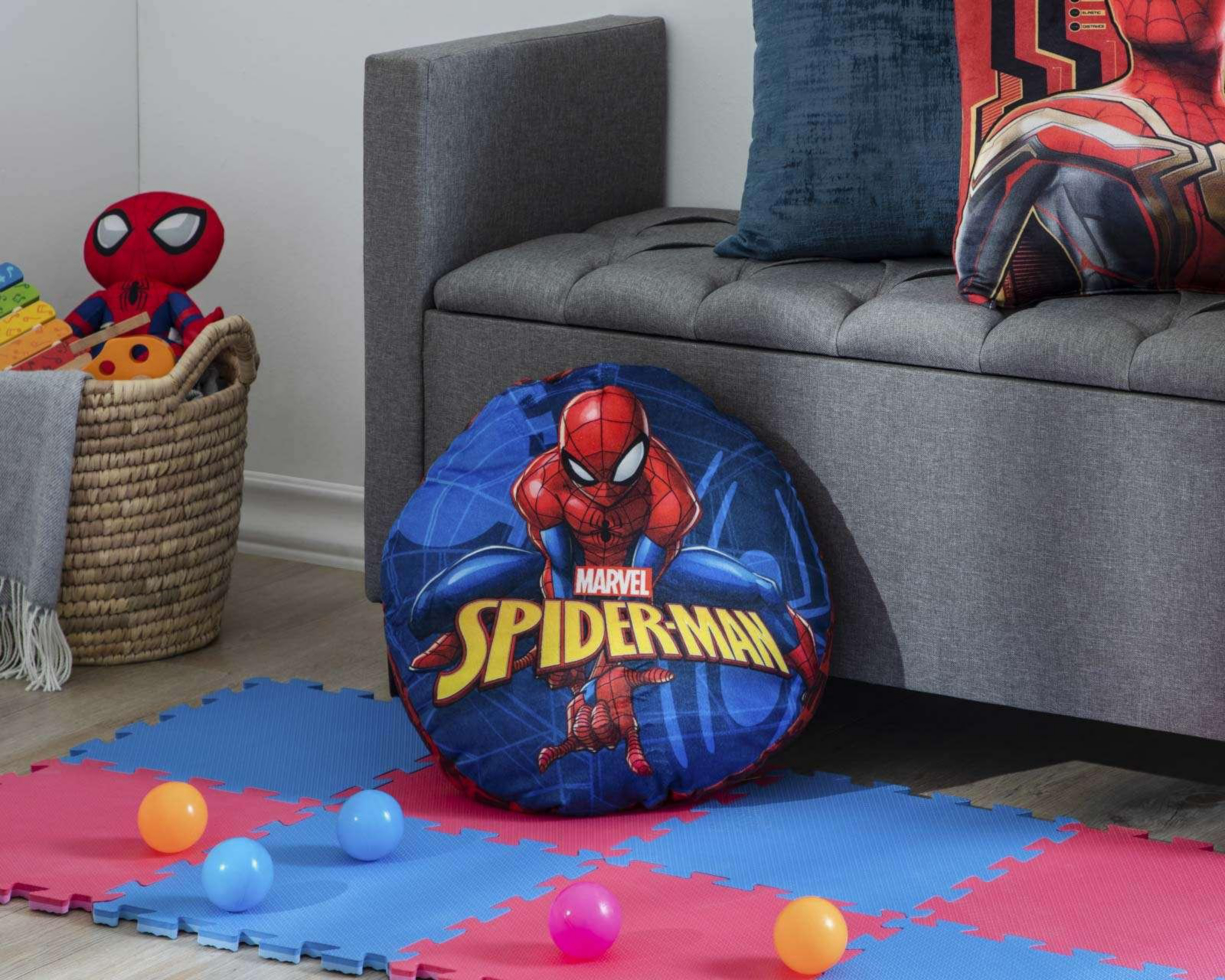 Foto 7 pulgar | Cojín Decorativo Round Spider-Man