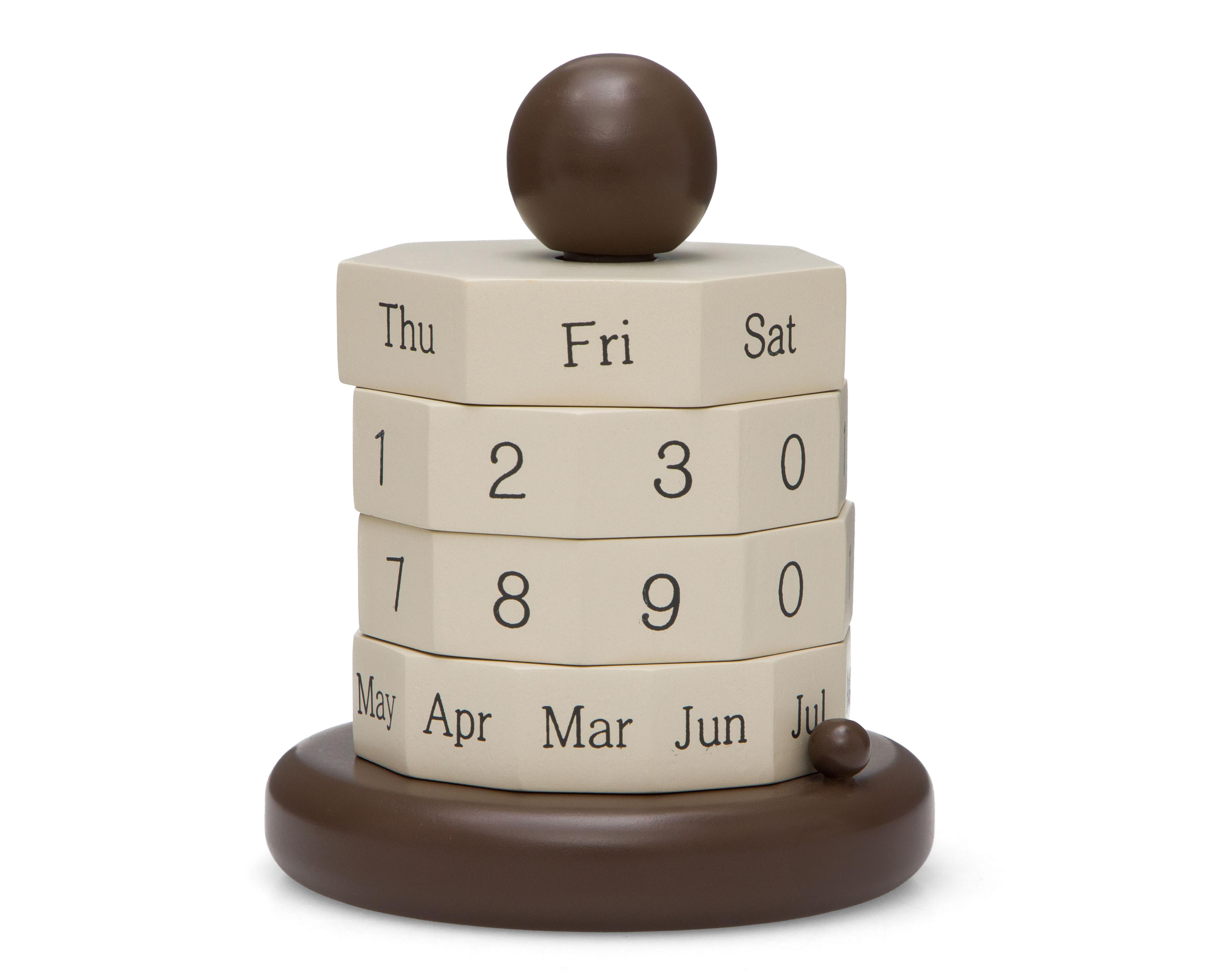 Foto 2 pulgar | Figura Decorativa de Calendario Alfa de Madera