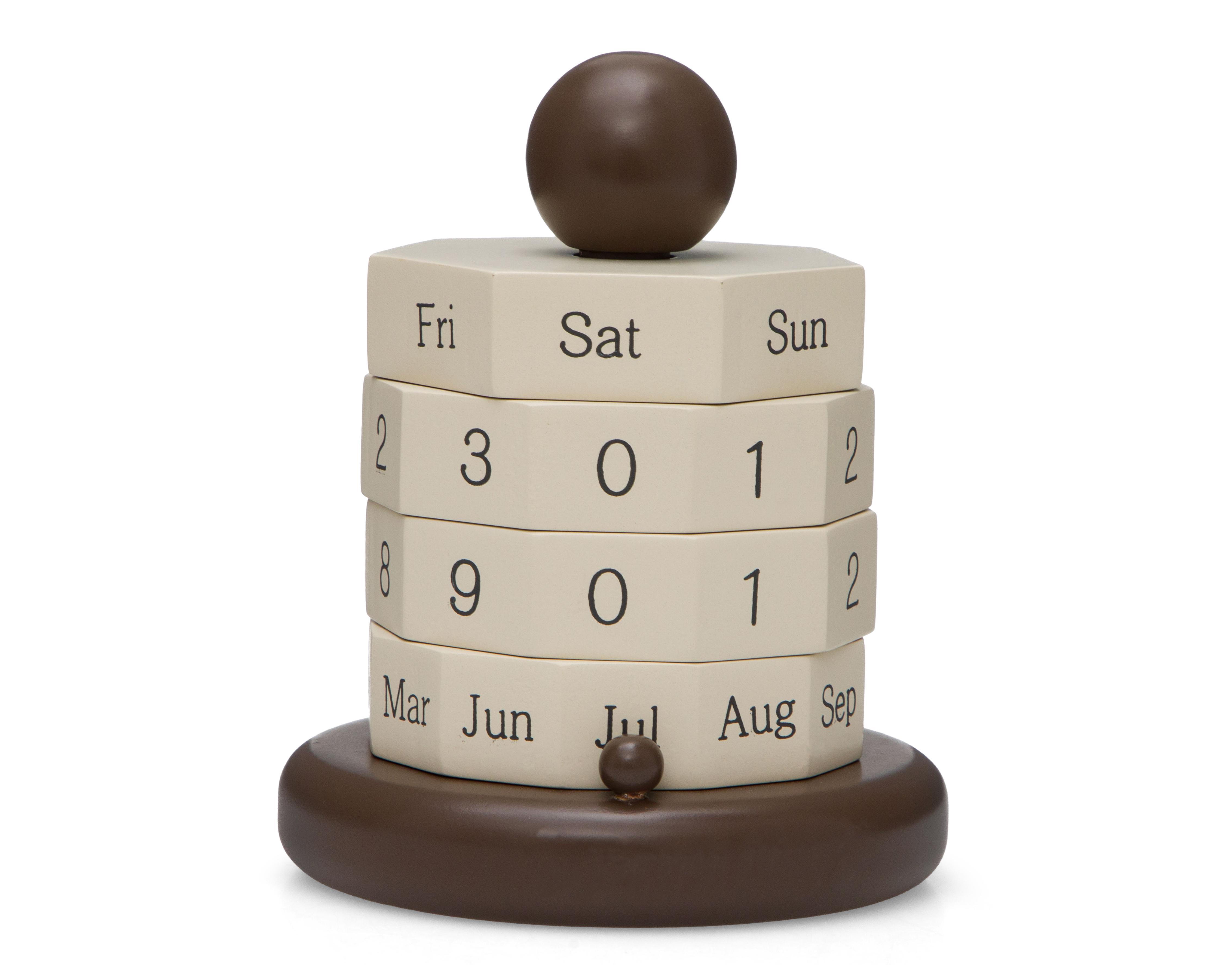 Foto 4 pulgar | Figura Decorativa de Calendario Alfa de Madera