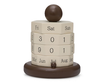 Foto 3 | Figura Decorativa de Calendario Alfa de Madera