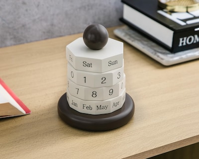 Foto 5 | Figura Decorativa de Calendario Alfa de Madera