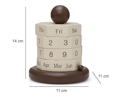 Foto 6 | Figura Decorativa de Calendario Alfa de Madera