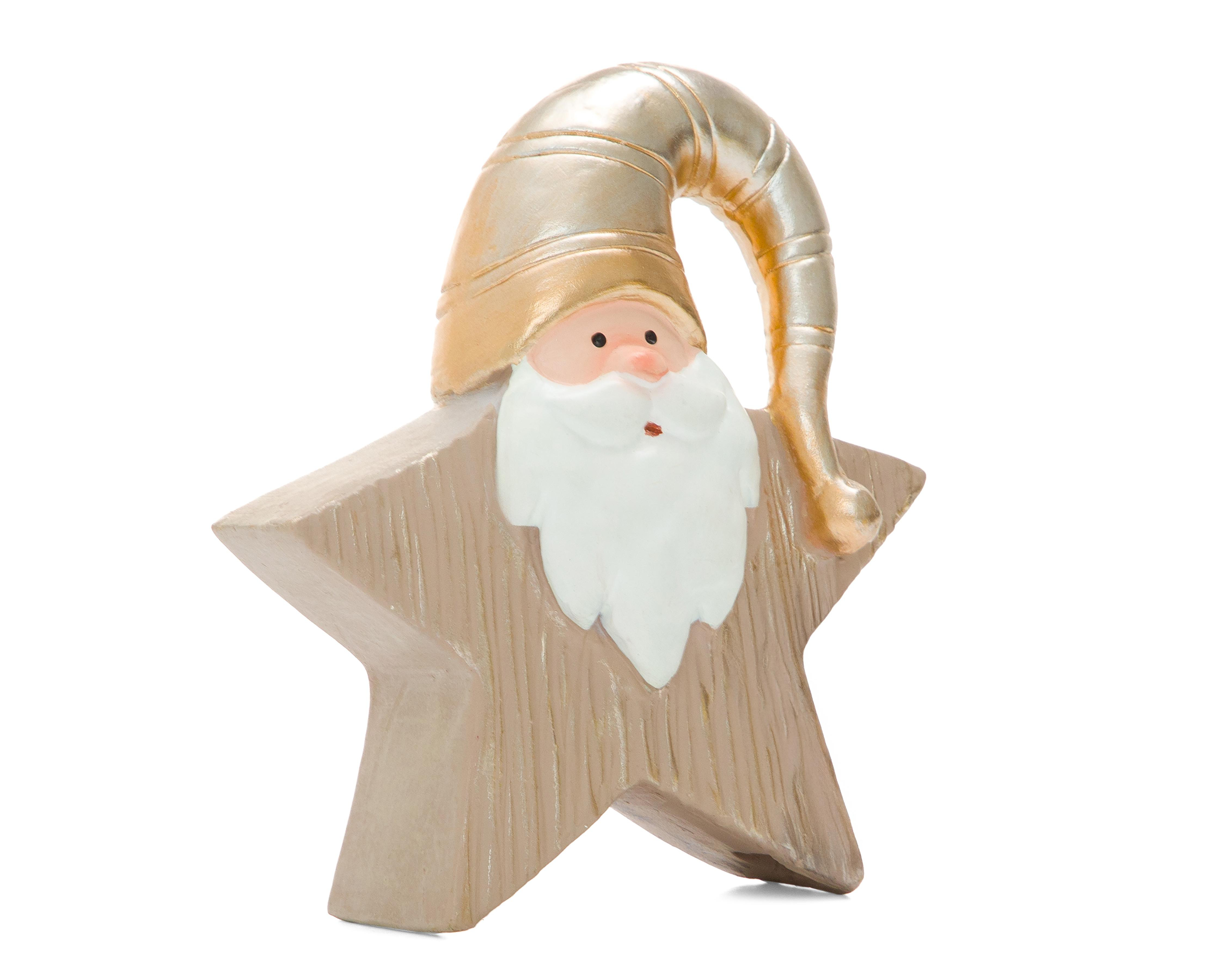 Figura Decorativa Estrella de Navidad Santa Star de Resina $139