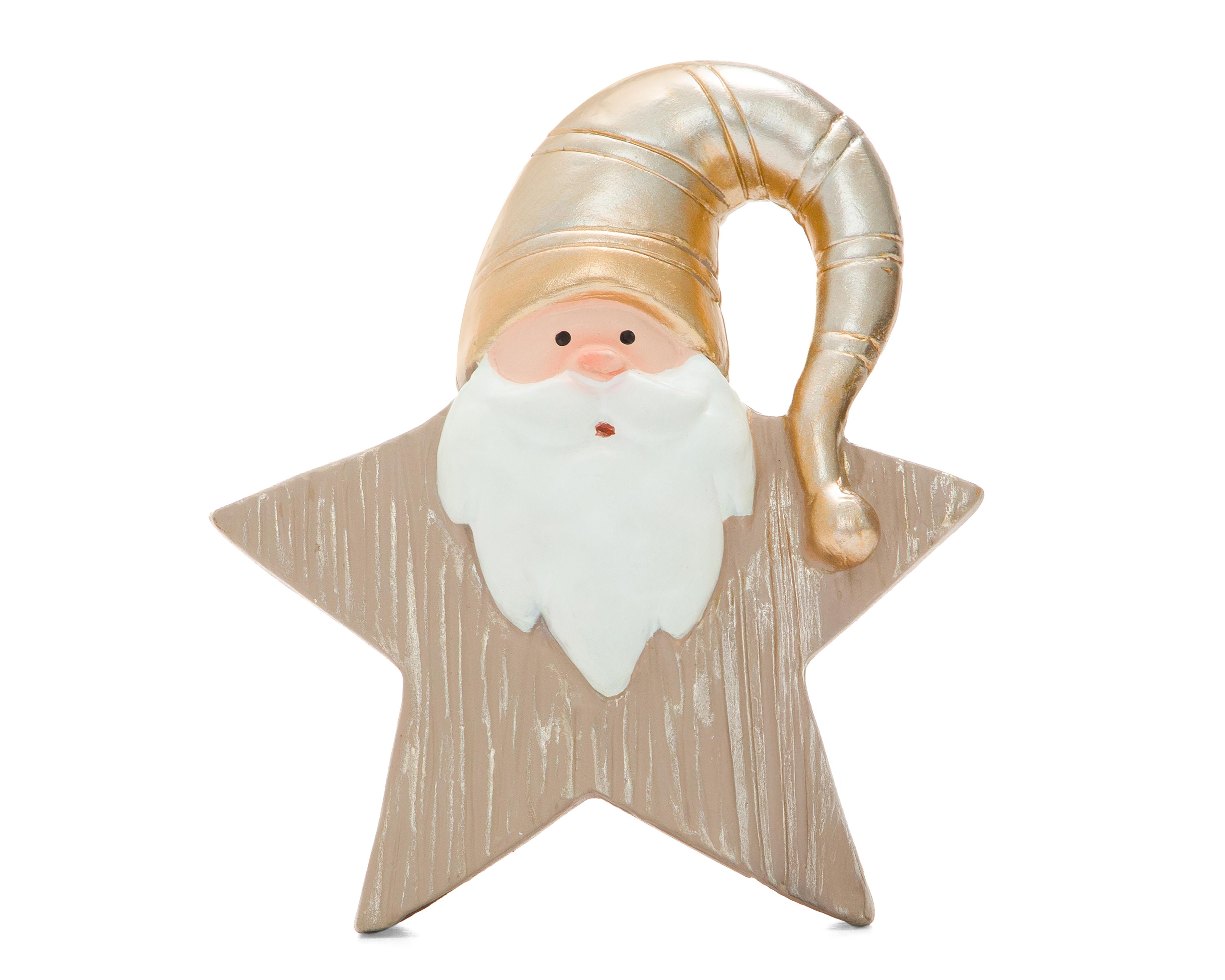 Foto 4 pulgar | Figura Decorativa Estrella de Navidad Santa Star de Resina