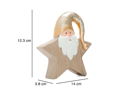 Foto 6 | Figura Decorativa Estrella de Navidad Santa Star de Resina