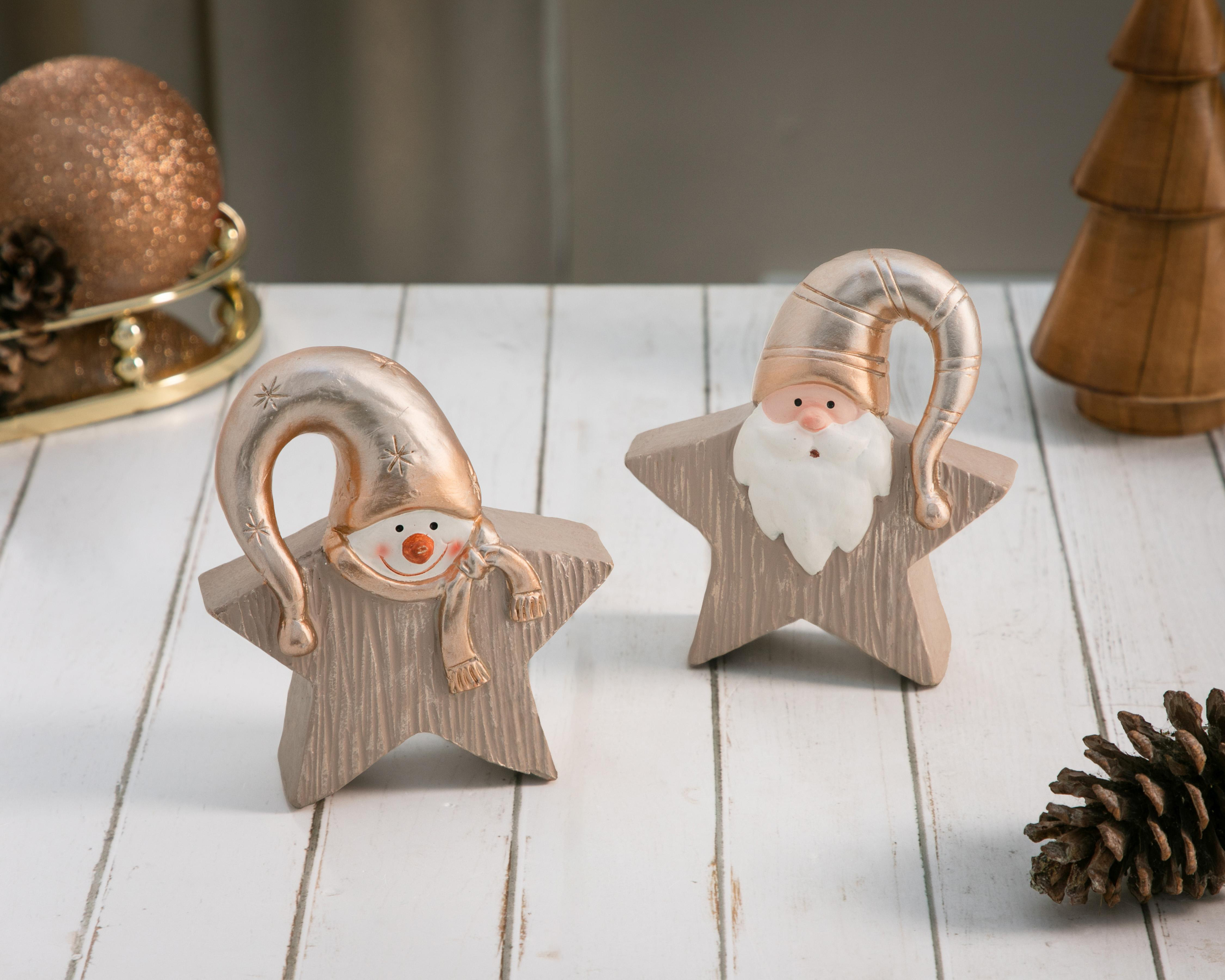 Foto 6 pulgar | Figura Decorativa de Navidad Snow Star de Poliresina
