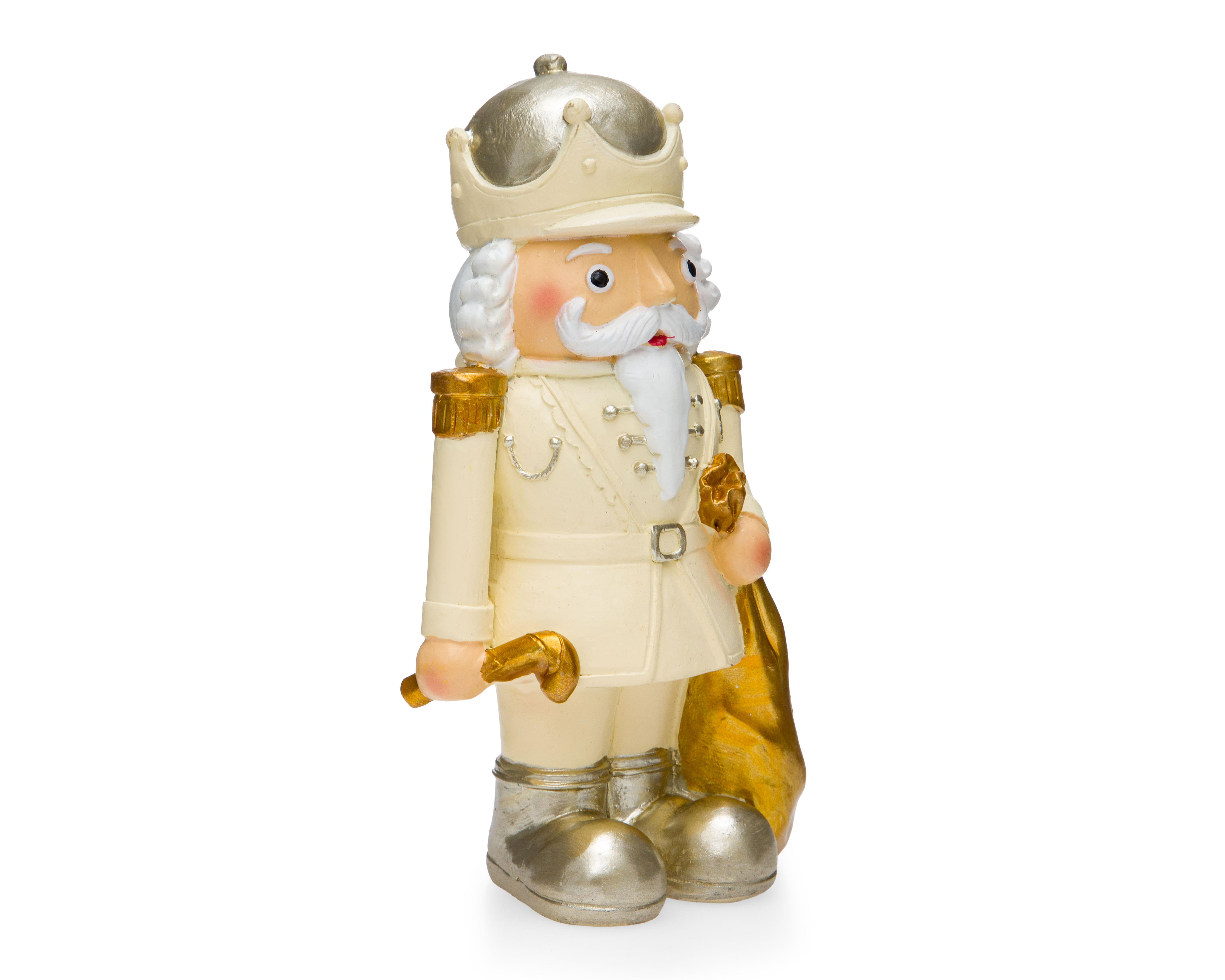 Figura Decorativa Cascanueces de Navidad Golden Nut de Resina $199