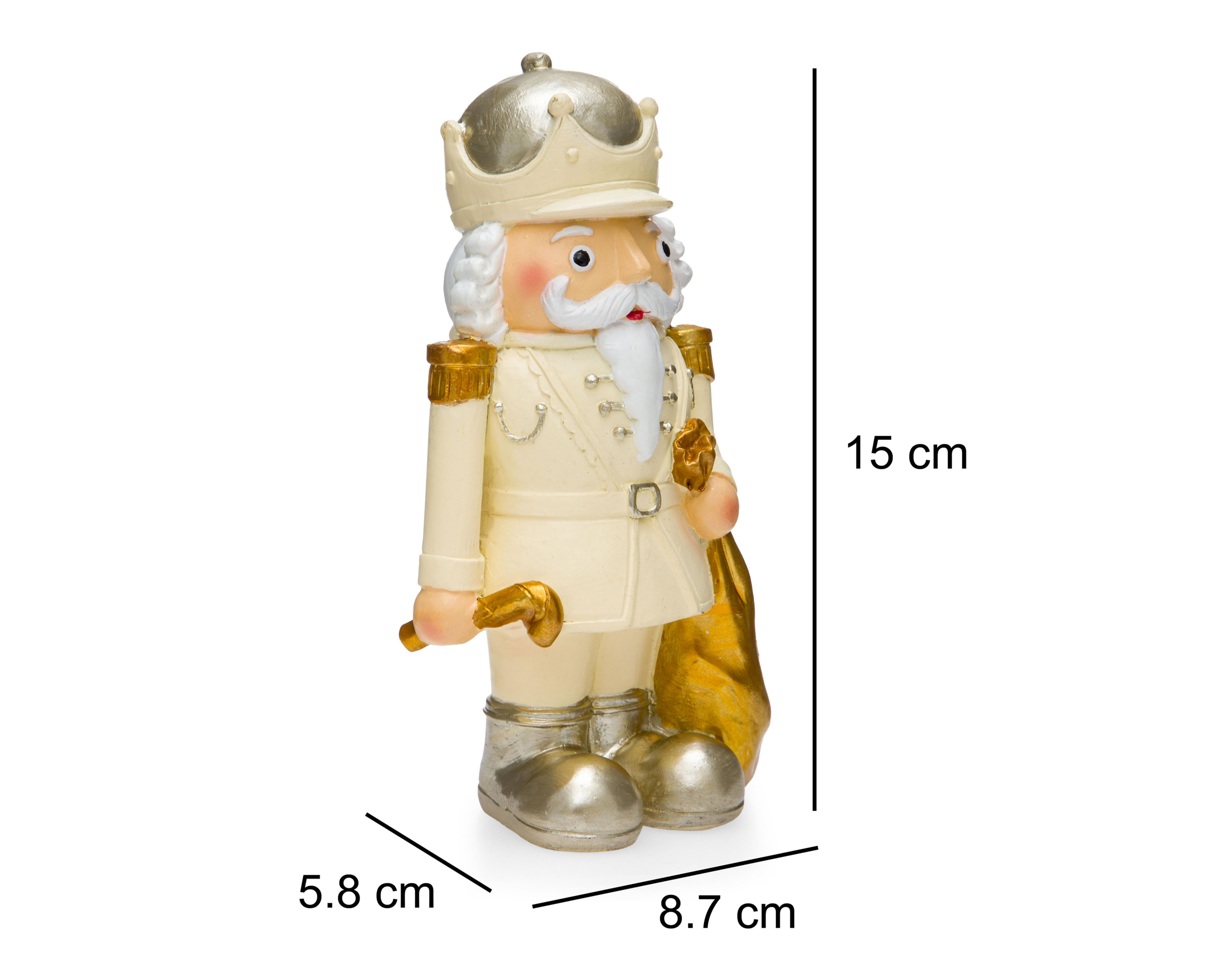 Foto 7 pulgar | Figura Decorativa Cascanueces de Navidad Golden Nut de Resina