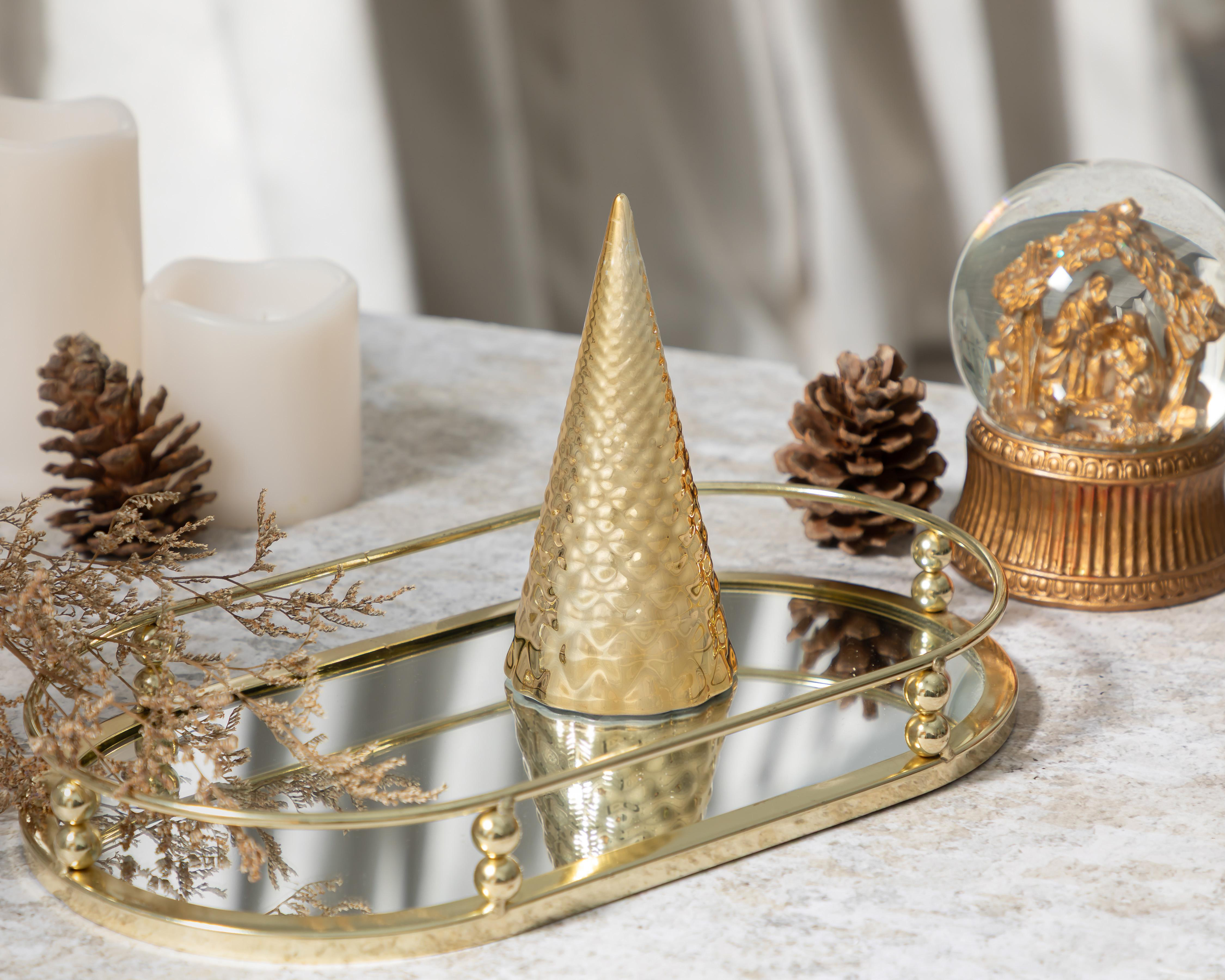 Foto 4 | Figura Decorativa de Pino de Navidad Broteo de Cerámica
