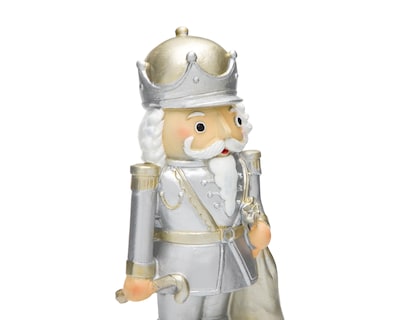 Foto 4 | Figura Decorativa de Cascanueces de Navidad Silver Nut de Resina