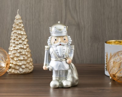 Foto 5 | Figura Decorativa de Cascanueces de Navidad Silver Nut de Resina