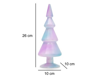 Foto 5 | Escultura de Pino de Navidad Árbol Tornasol de Vidrio