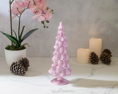 Foto 4 | Escultura de Pino de Navidad Pinky 2 de Vidrio