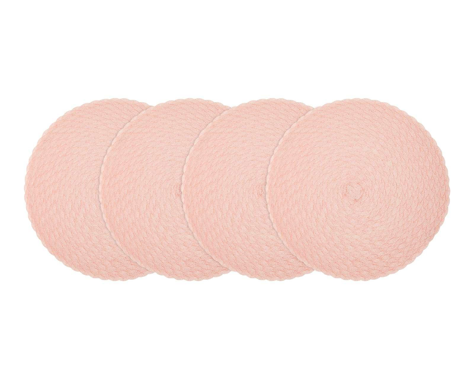 Foto 3 pulgar | Mantel Individual Starhaus Circular Rosa 4 Piezas