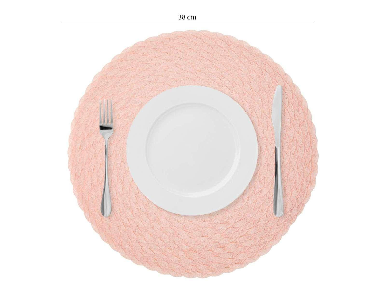 Foto 5 | Mantel Individual Starhaus Circular Rosa 4 Piezas