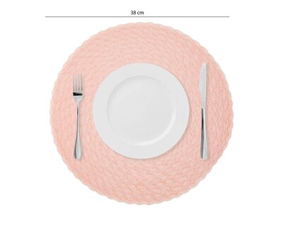 Foto 5 | Mantel Individual Starhaus Circular Rosa 4 Piezas