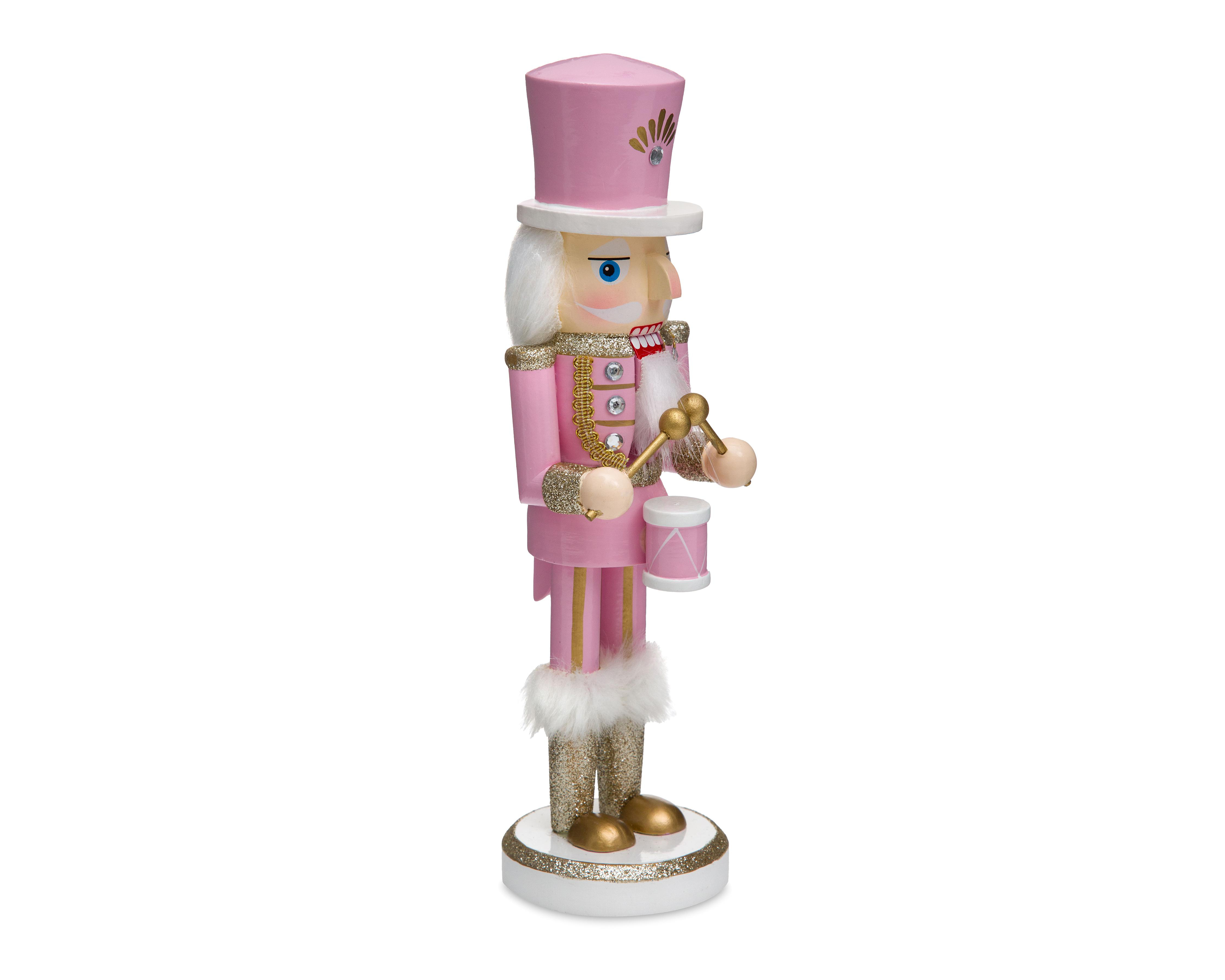 Foto 1 | Figura Decorativa Cascanueces de Navidad Pink Nutcracker A de Madera