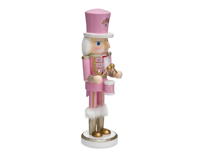 Foto 1 | Figura Decorativa Cascanueces de Navidad Pink Nutcracker A de Madera