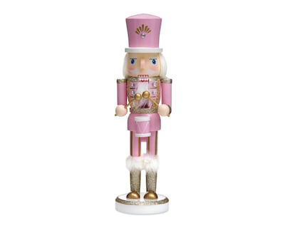 Foto 2 | Figura Decorativa Cascanueces de Navidad Pink Nutcracker A de Madera