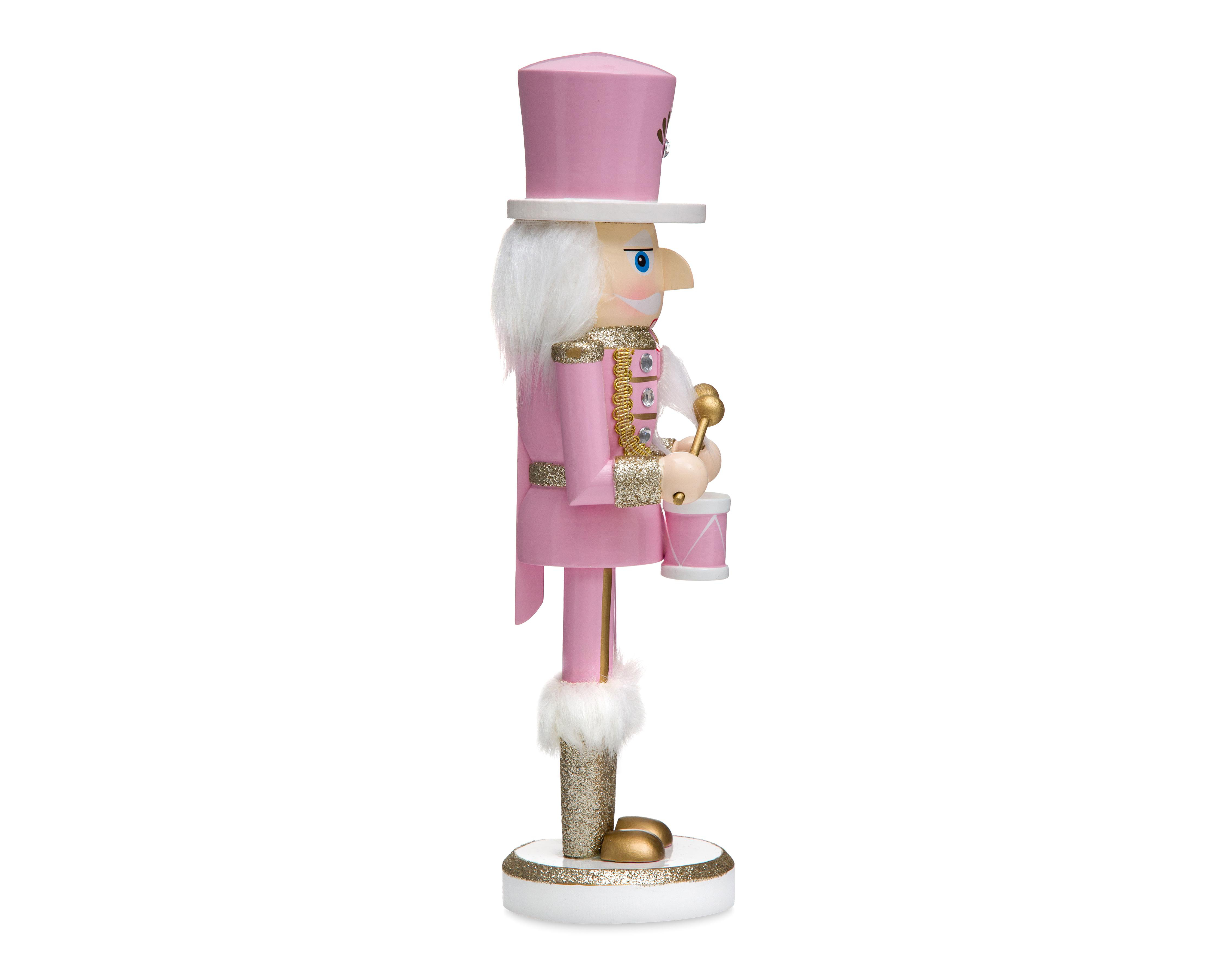 Foto 4 pulgar | Figura Decorativa Cascanueces de Navidad Pink Nutcracker A de Madera