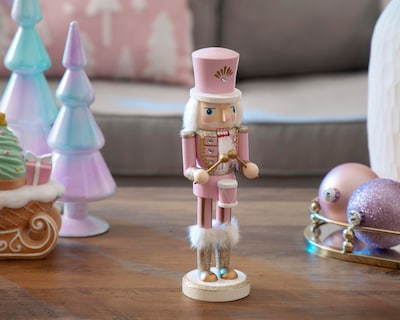 Foto 5 | Figura Decorativa Cascanueces de Navidad Pink Nutcracker A de Madera
