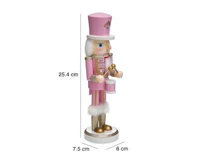 Foto 6 | Figura Decorativa Cascanueces de Navidad Pink Nutcracker A de Madera