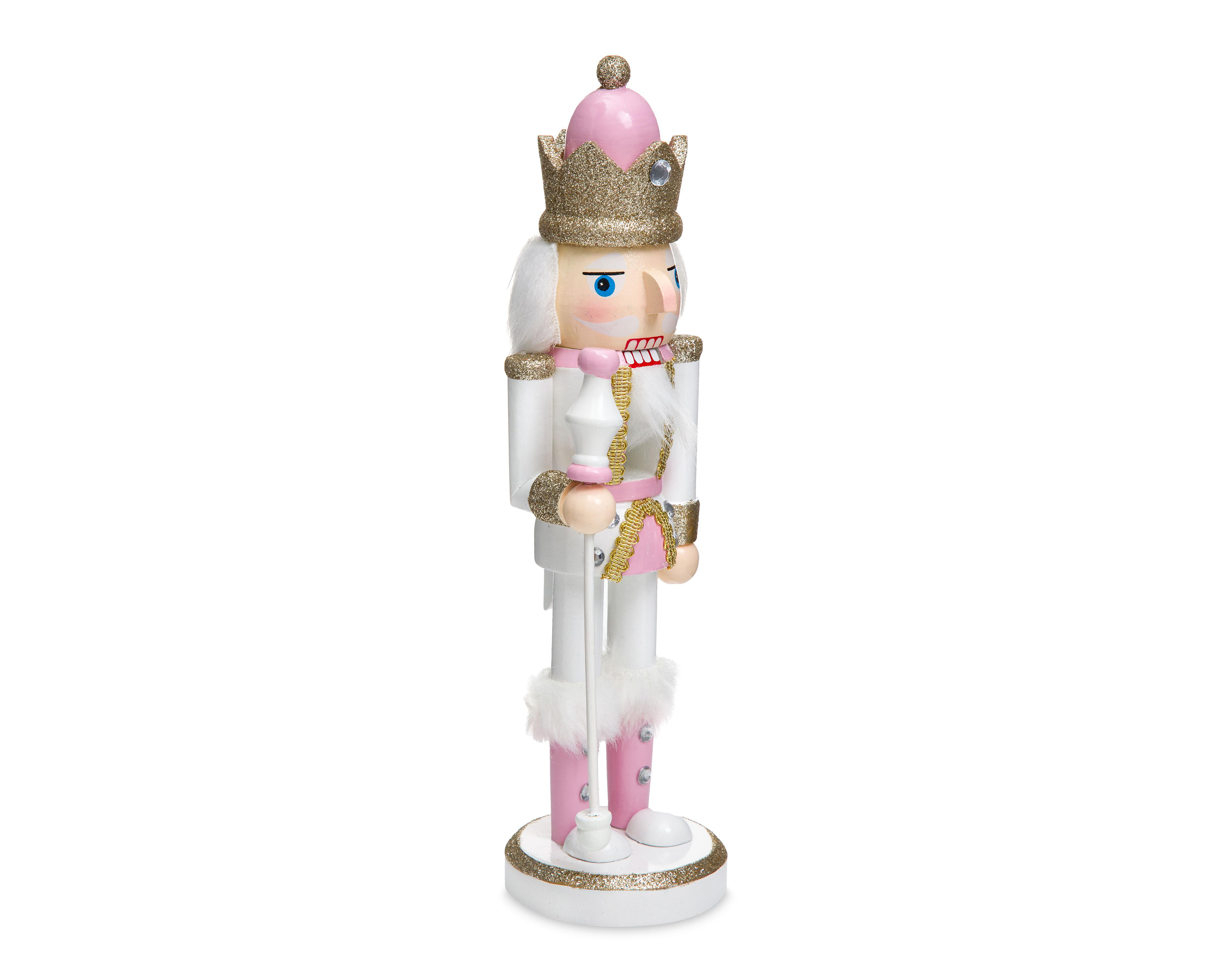 Figura Decorativa Cascanueces de Navidad Pink Nutcracker B de Madera $229