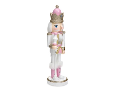 Foto 1 | Figura Decorativa Cascanueces de Navidad Pink Nutcracker B de Madera