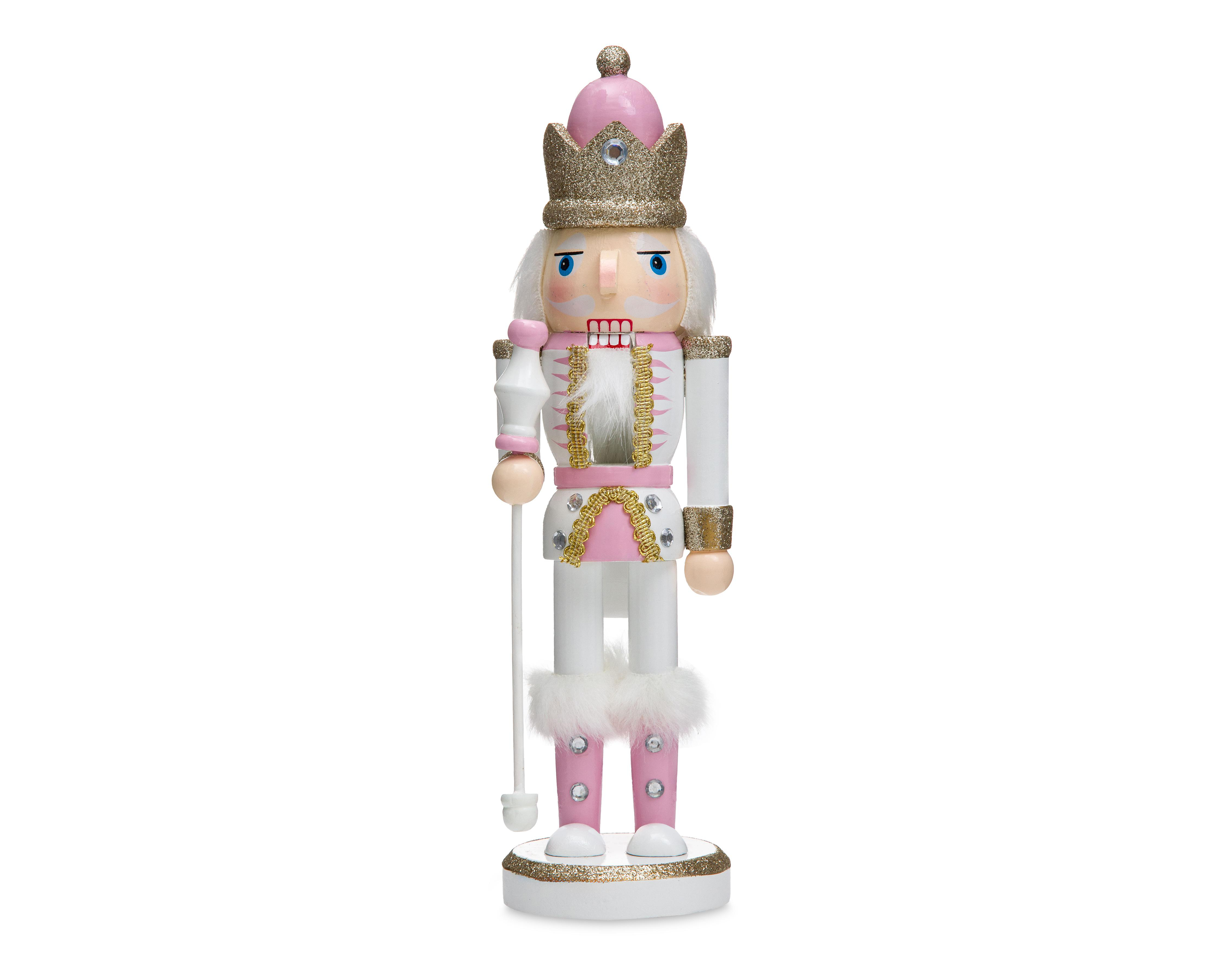 Foto 3 pulgar | Figura Decorativa Cascanueces de Navidad Pink Nutcracker B de Madera