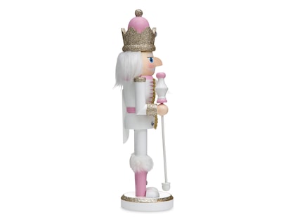 Foto 3 | Figura Decorativa Cascanueces de Navidad Pink Nutcracker B de Madera