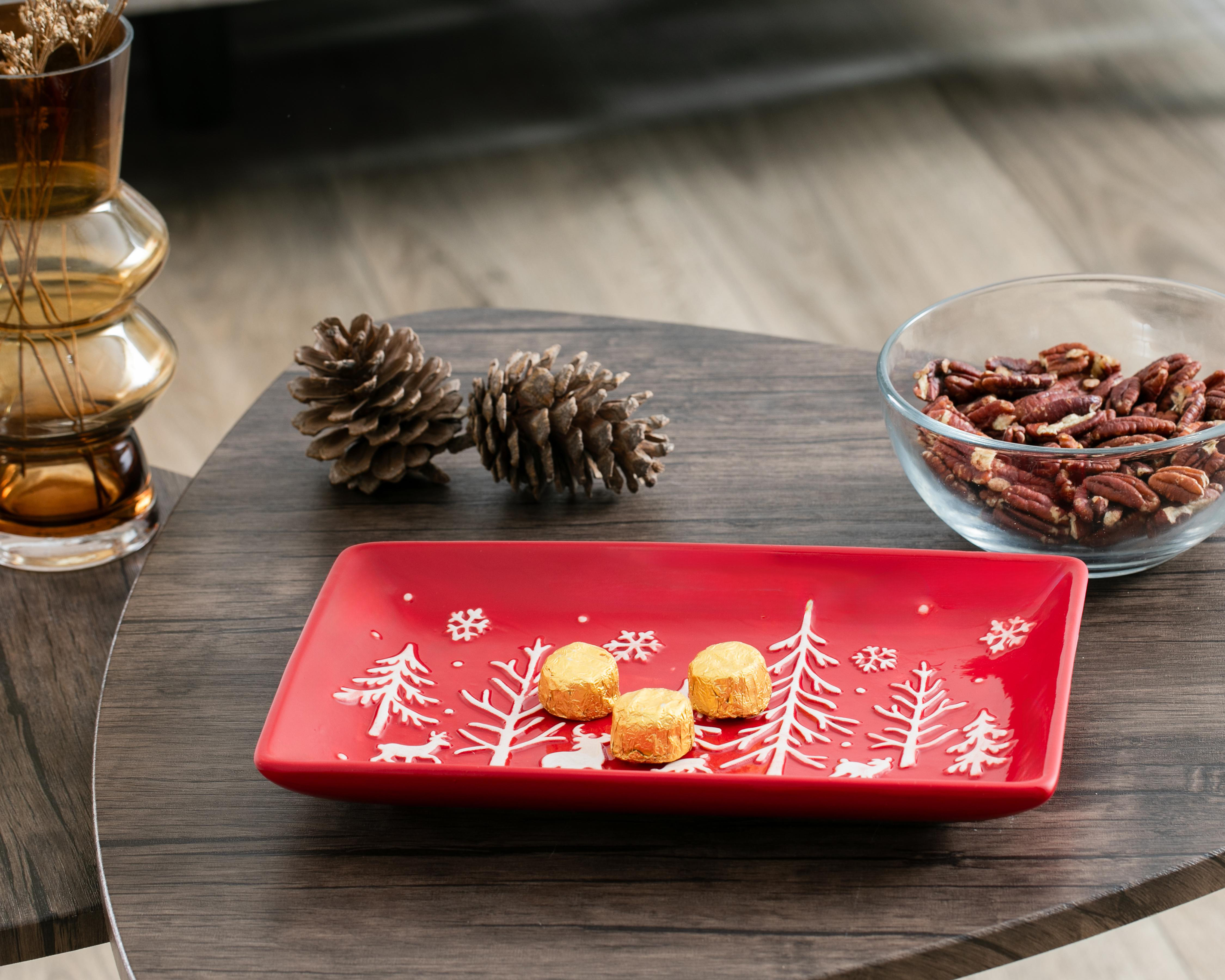 Foto 5 pulgar | Charola Decorativa Rectangular de Navidad Jolly de Cerámica