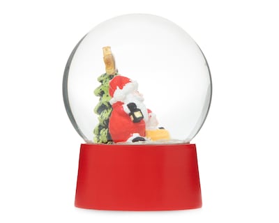 Foto 2 | Esfera de Nieve de Navidad Globo Santa de Resina