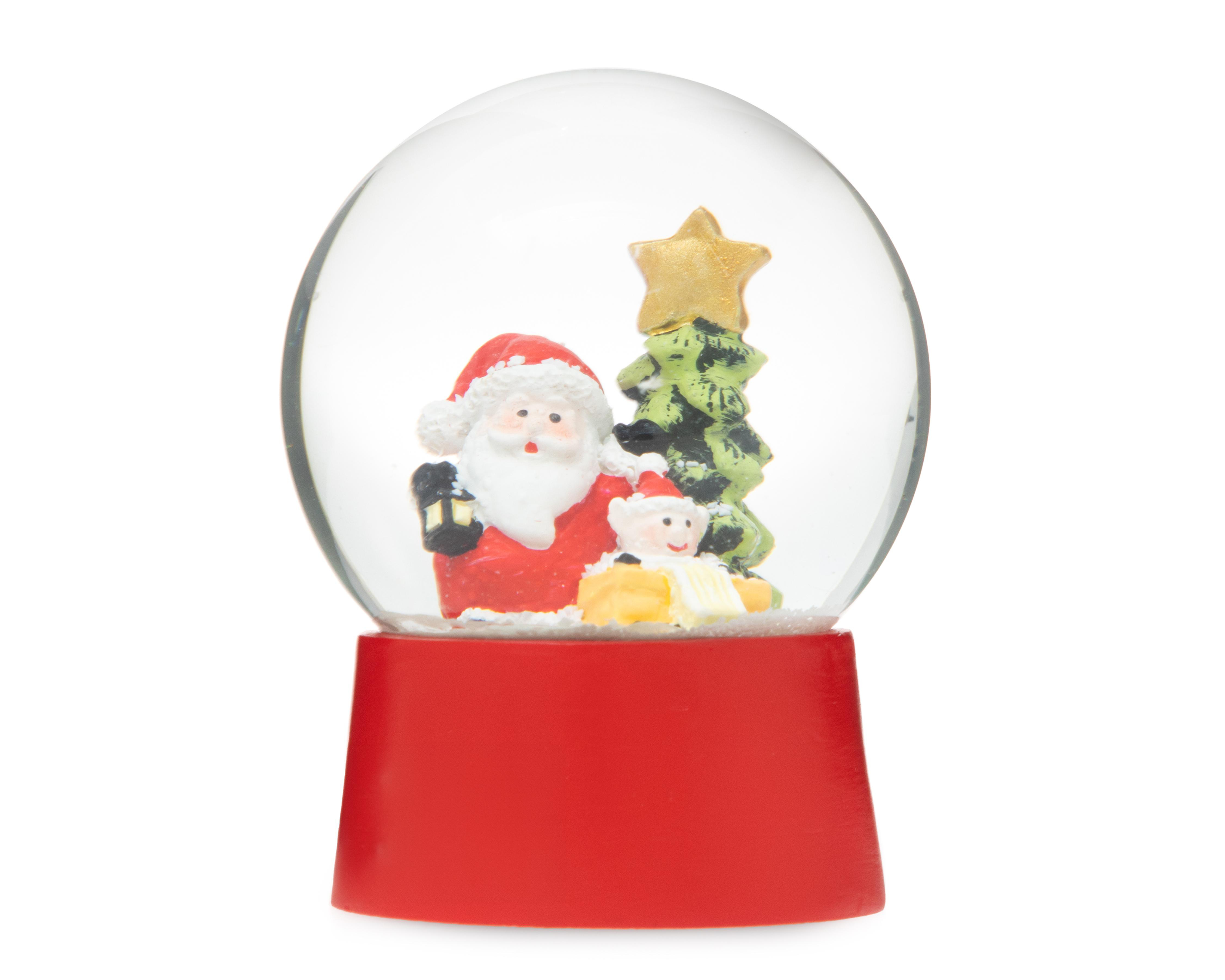 Foto 4 pulgar | Esfera de Nieve de Navidad Globo Santa de Resina