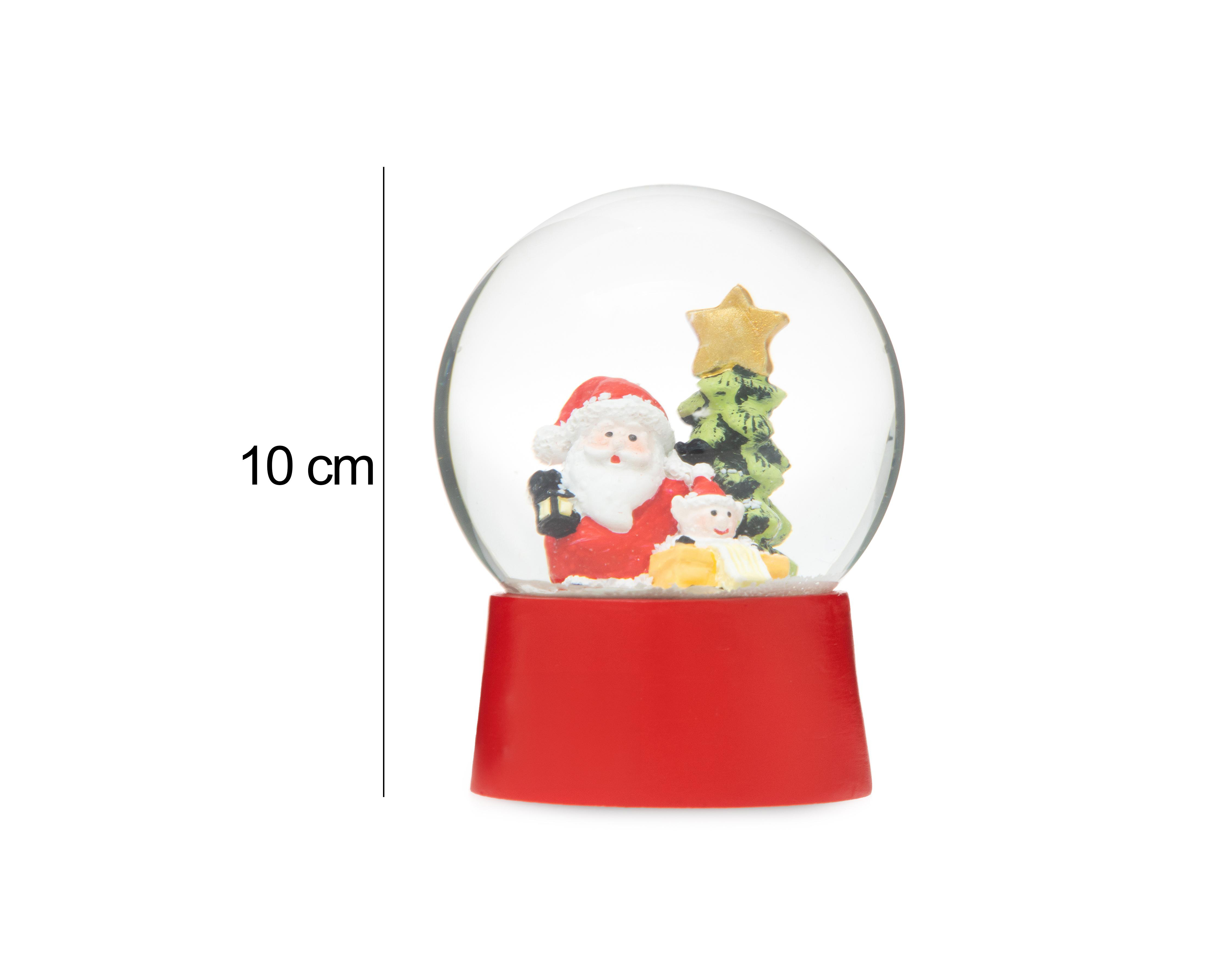Foto 7 pulgar | Esfera de Nieve de Navidad Globo Santa de Resina