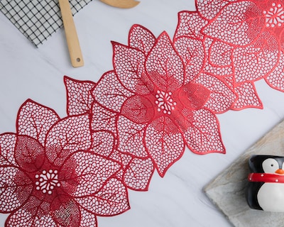 Foto 1 | Camino de Mesa Rojo Starhaus Xmas 90 x 35 cm