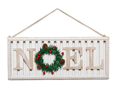 Foto 1 | Letrero Decorativo de Navidad Papá Noel de Madera
