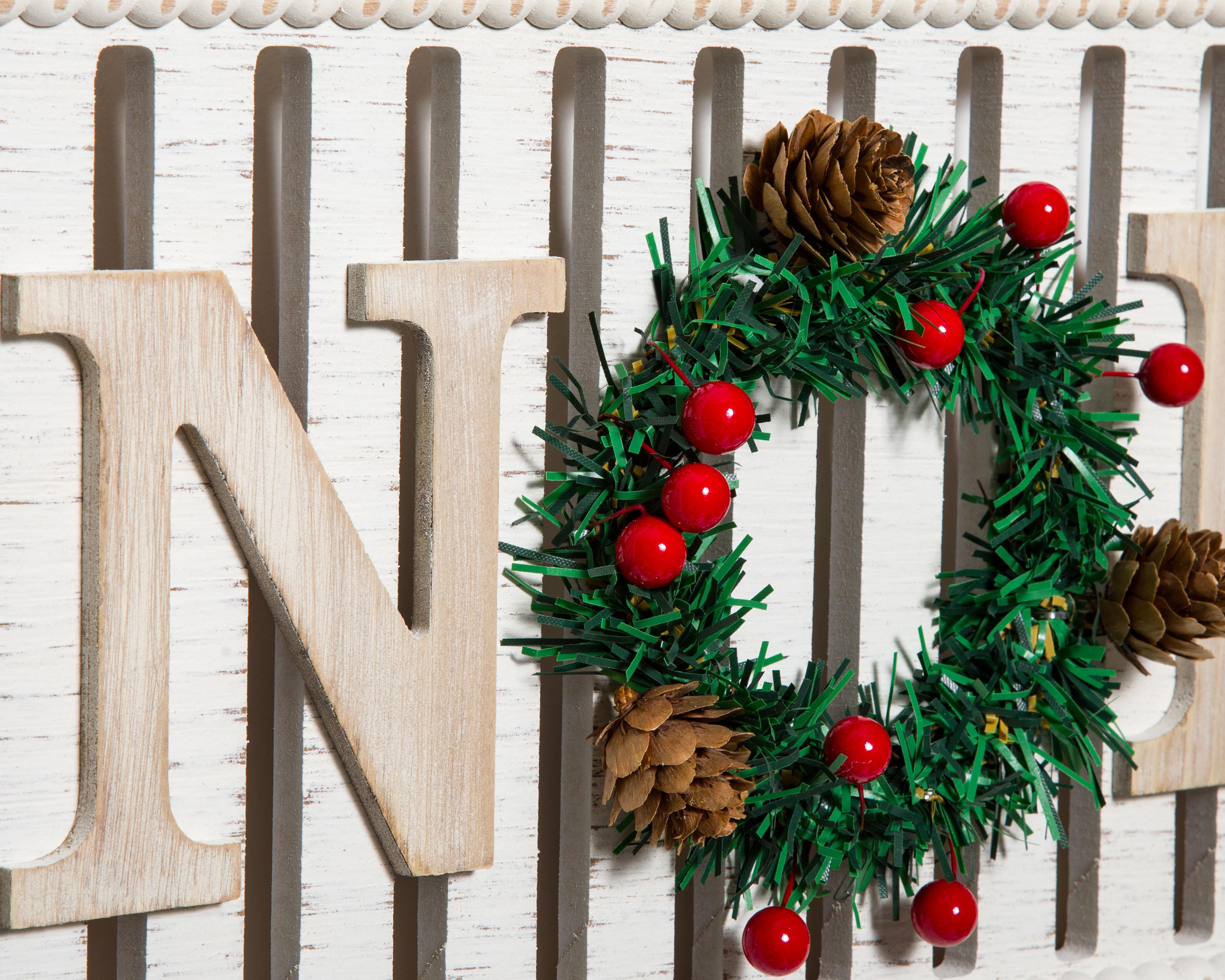 Foto 4 pulgar | Letrero Decorativo de Navidad Papá Noel de Madera