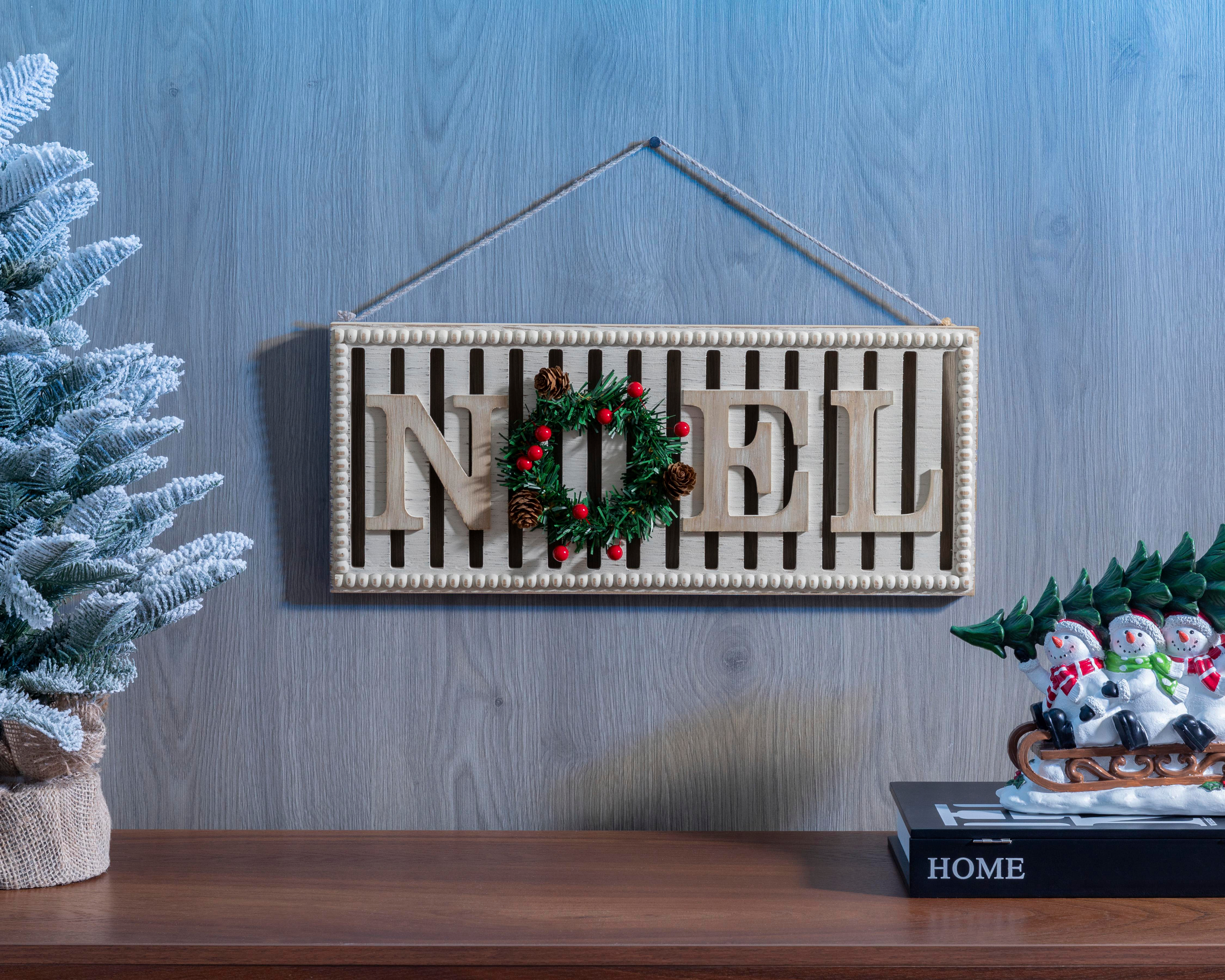 Foto 5 pulgar | Letrero Decorativo de Navidad Papá Noel de Madera