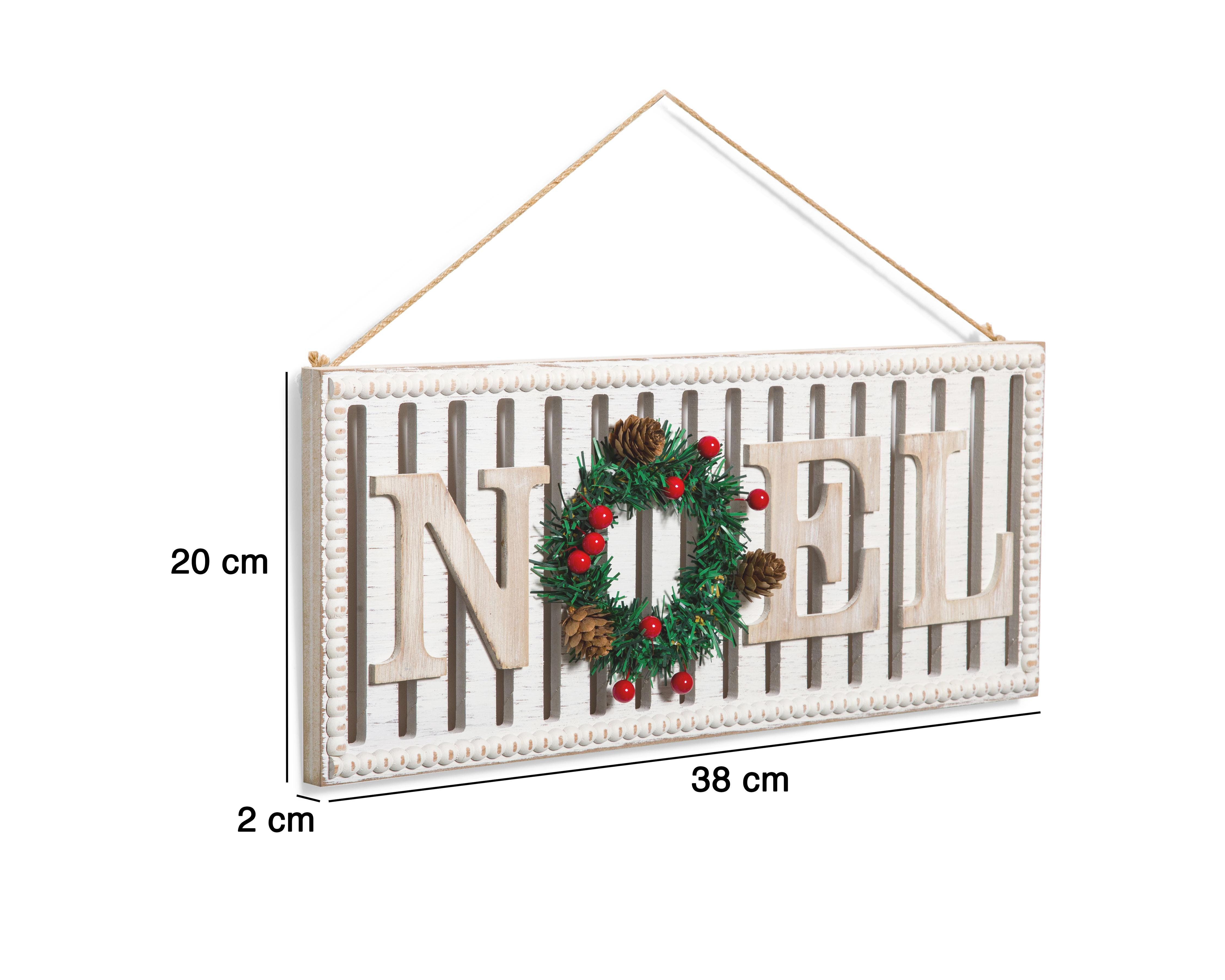 Foto 6 pulgar | Letrero Decorativo de Navidad Papá Noel de Madera