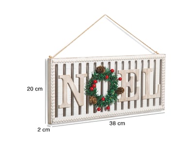 Foto 5 | Letrero Decorativo de Navidad Papá Noel de Madera